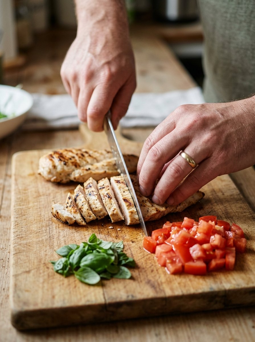 High Protein Chicken Tomato Basil Lunch Wrap 14 Chicken tomato basil lunch wrap 202605081717