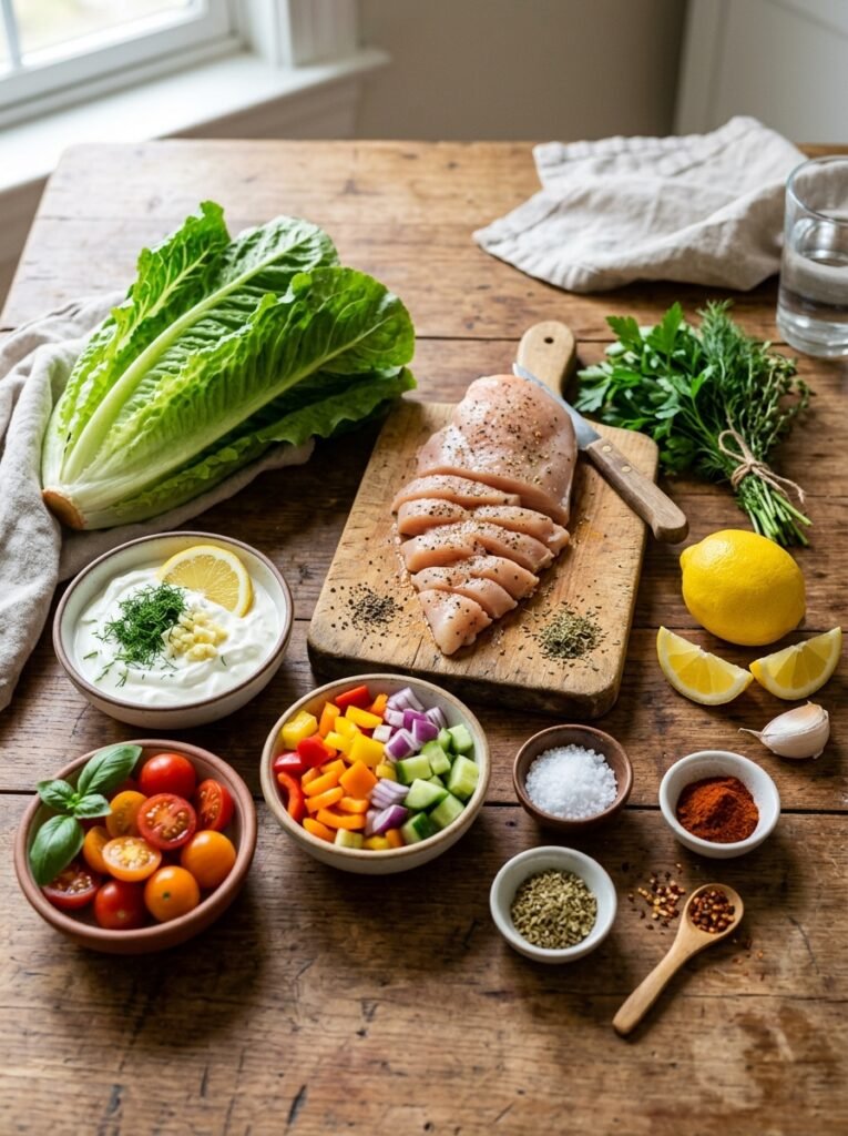 high protein low calorie chicken tomato lettuce wraps 13 Chicken tomato lettuce wraps ing… 202605301355