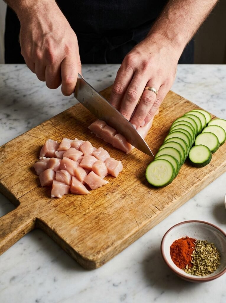 Easy High Protein Chicken Tomato Zucchini Skillet 14 Chicken tomato zucchini skillet … 202605091434