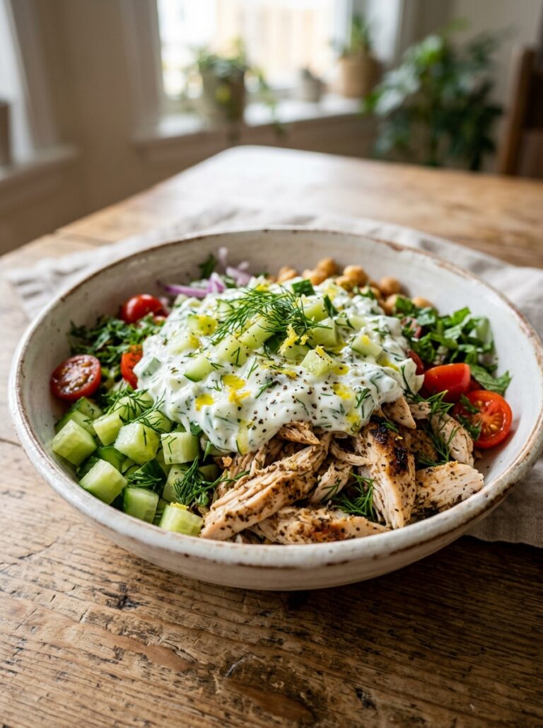 Easy High Protein Chicken Tzatziki Cucumber Bowls 17 Chicken tzatziki cucumber bowls 202605212131