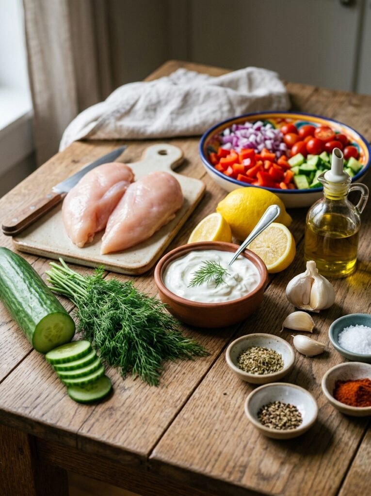 Easy High Protein Chicken Tzatziki Cucumber Bowls 13 Chicken tzatziki cucumber bowls … 202605212131