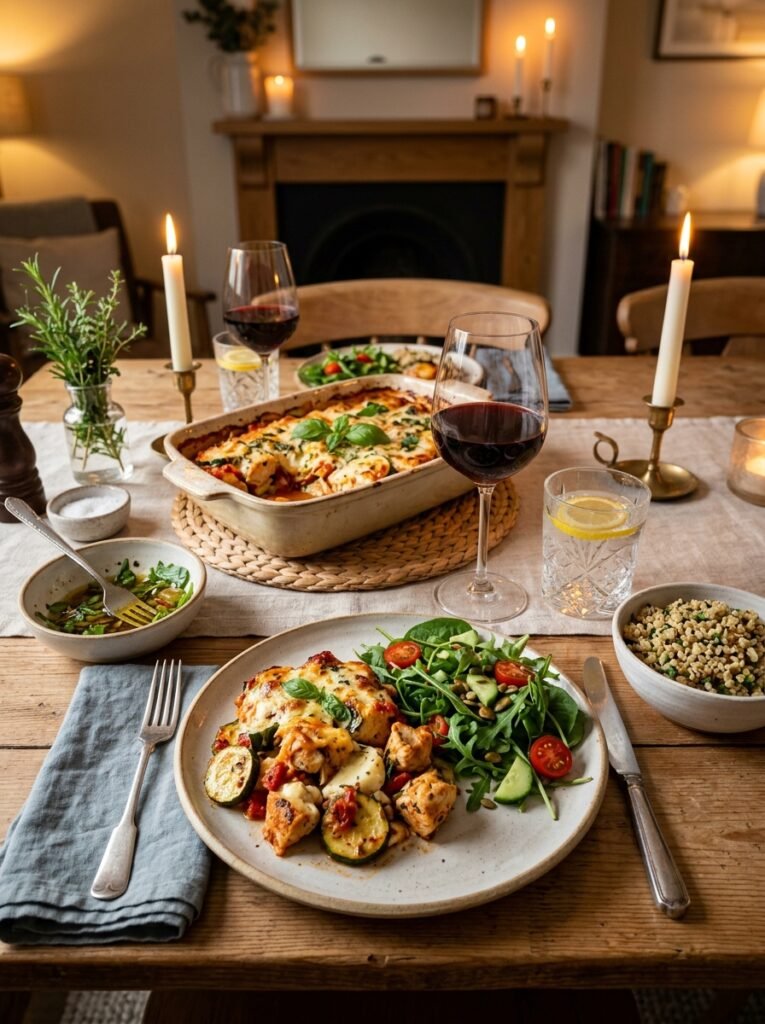 high protein chicken zucchini mozzarella bake 15 Chicken zucchini mozzarella bake 202605141438