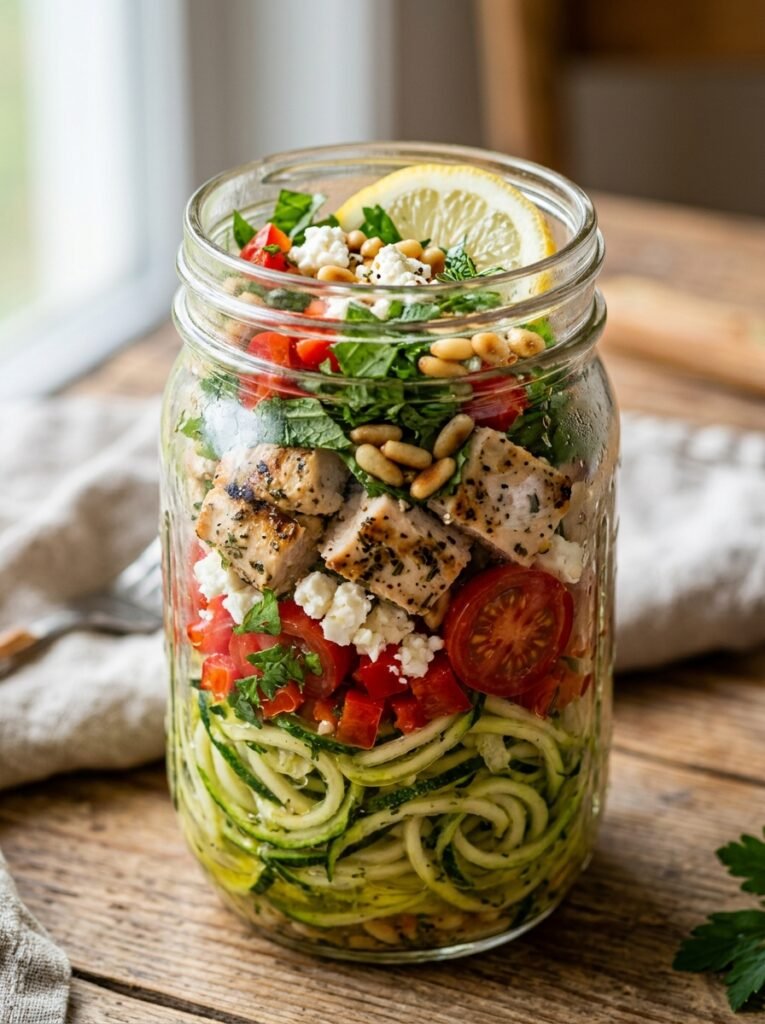 Chicken zucchini noodle lunch jar 202605181341