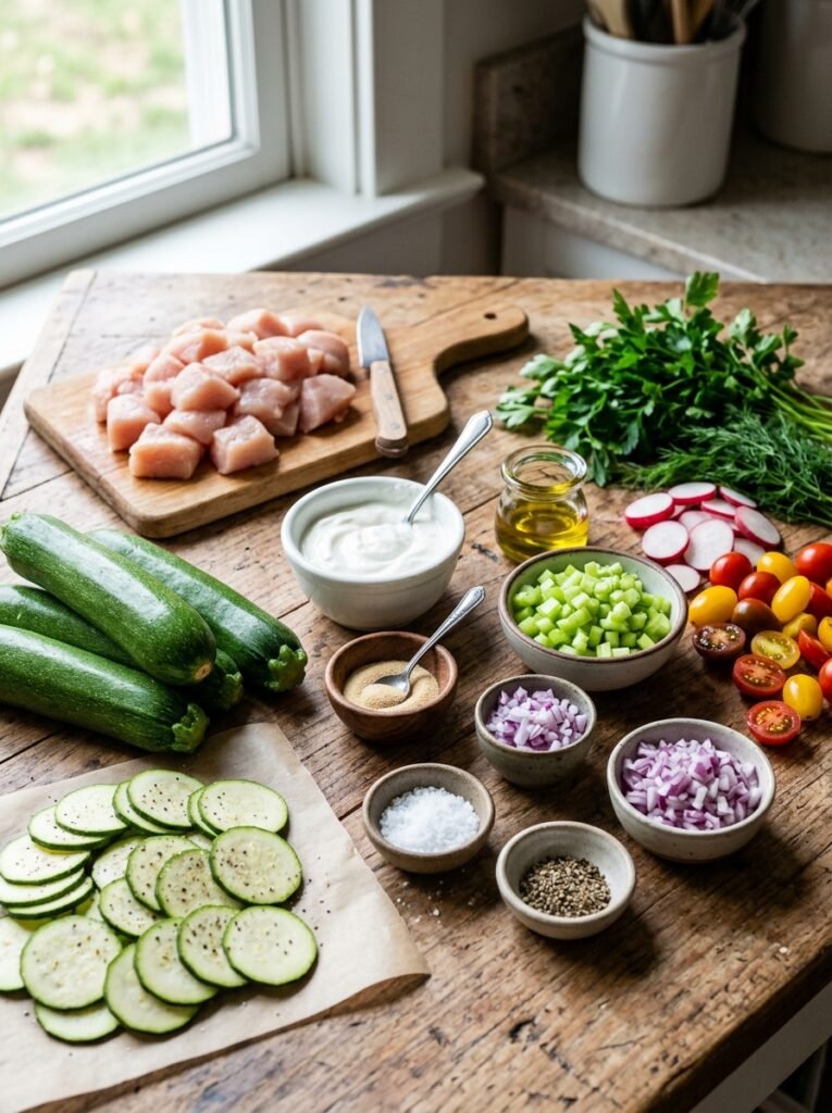High Protein Chicken Salad Zucchini Chips: A Delicious and Healthy Recipe 13 Close up amateur photo 202605081724