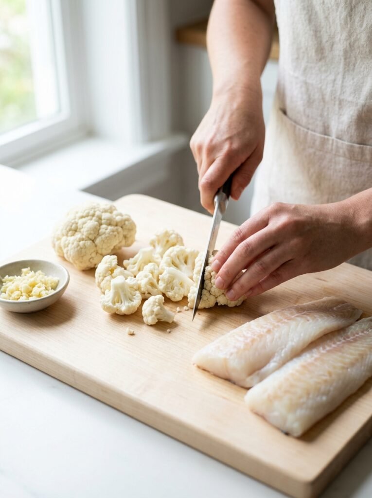 High Protein Low Calorie Cod Cauliflower Mash Plate: Easy Recipe 14 Cod cauliflower mash plate 202605240024 1