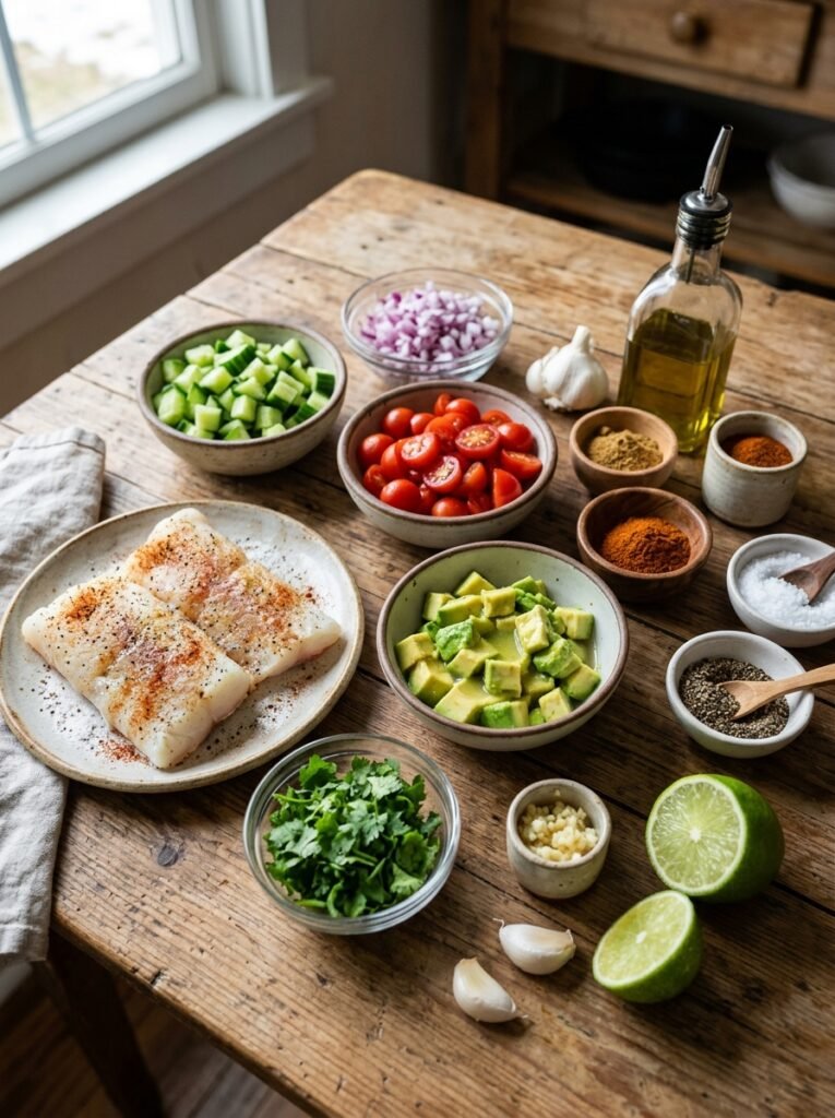 Cod cucumber avocado salsa bowl 202606071347