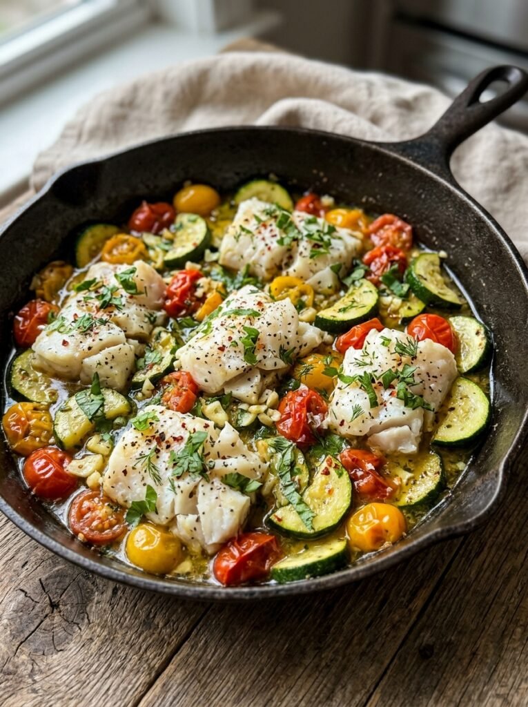 Cod zucchini tomato skillet 202605092245