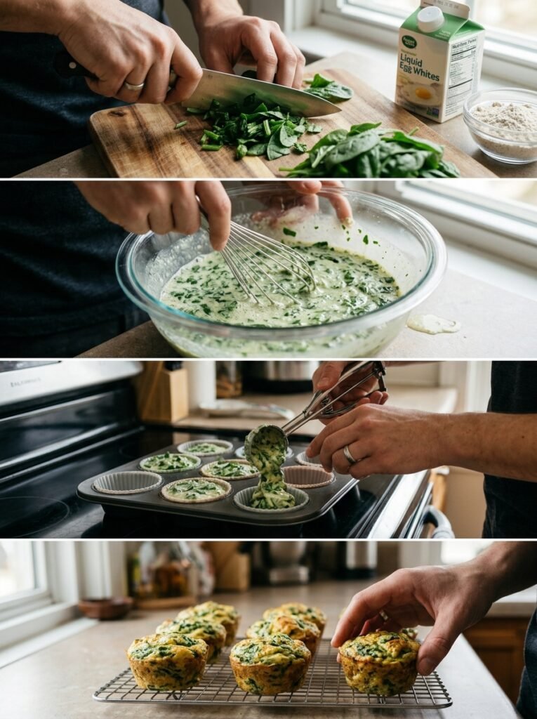 Cooking egg white spinach muffins 202606021241
