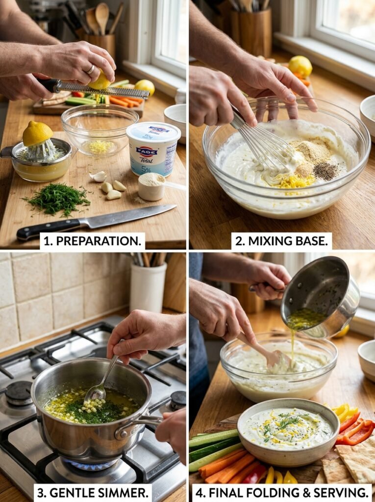 Cooking greek yogurt lemon dip 202605141456
