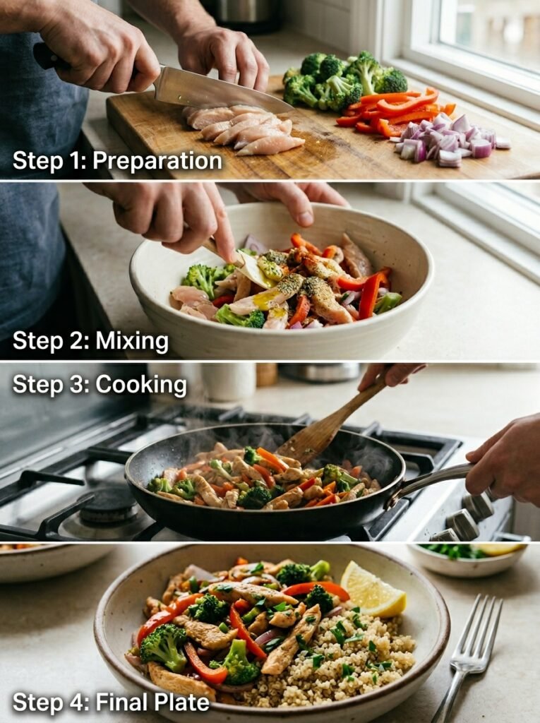 high protein low calorie fat loss meal: Grilled Chicken and Vegetable Power Bowl 14 Cooking high protein low calorie… 202605021349