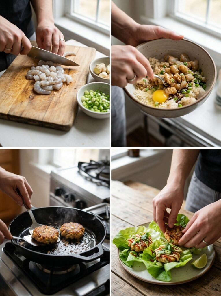 Cooking high protein shrimp burg… 202605141518