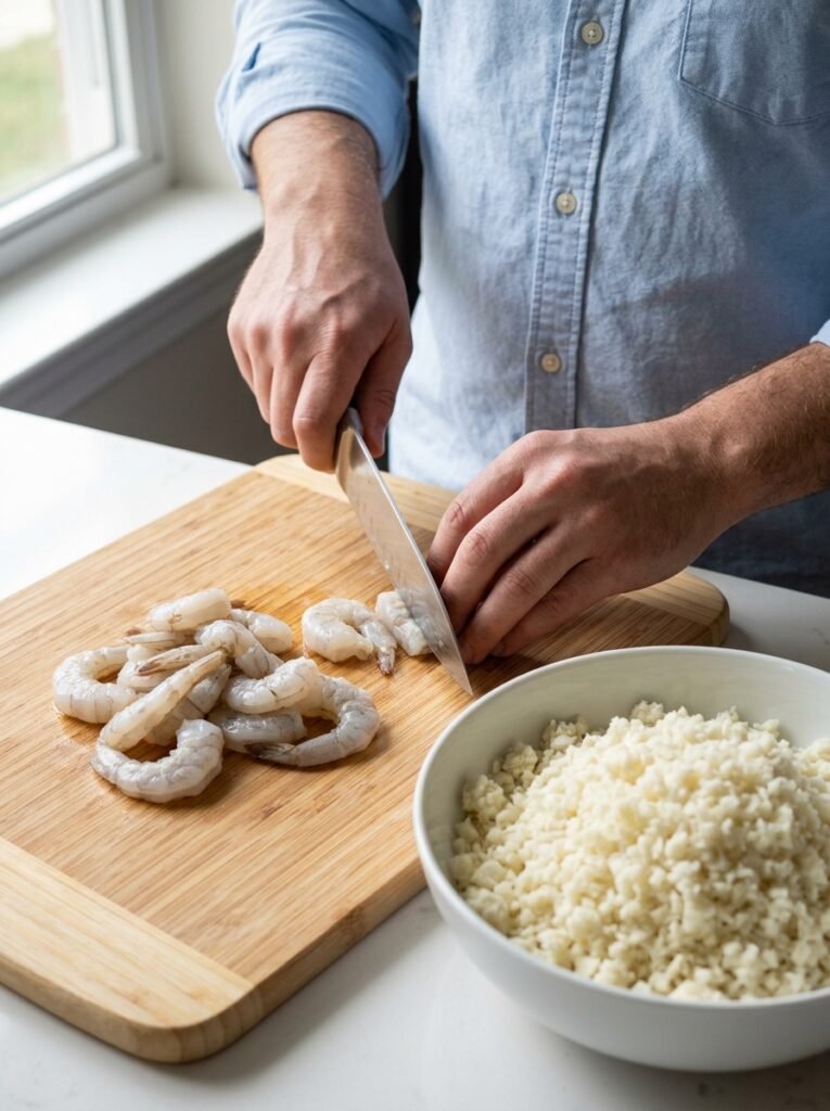 easy high protein shrimp cauliflower rice bowls 14 Cooking shrimp cauliflower rice … 202605061515