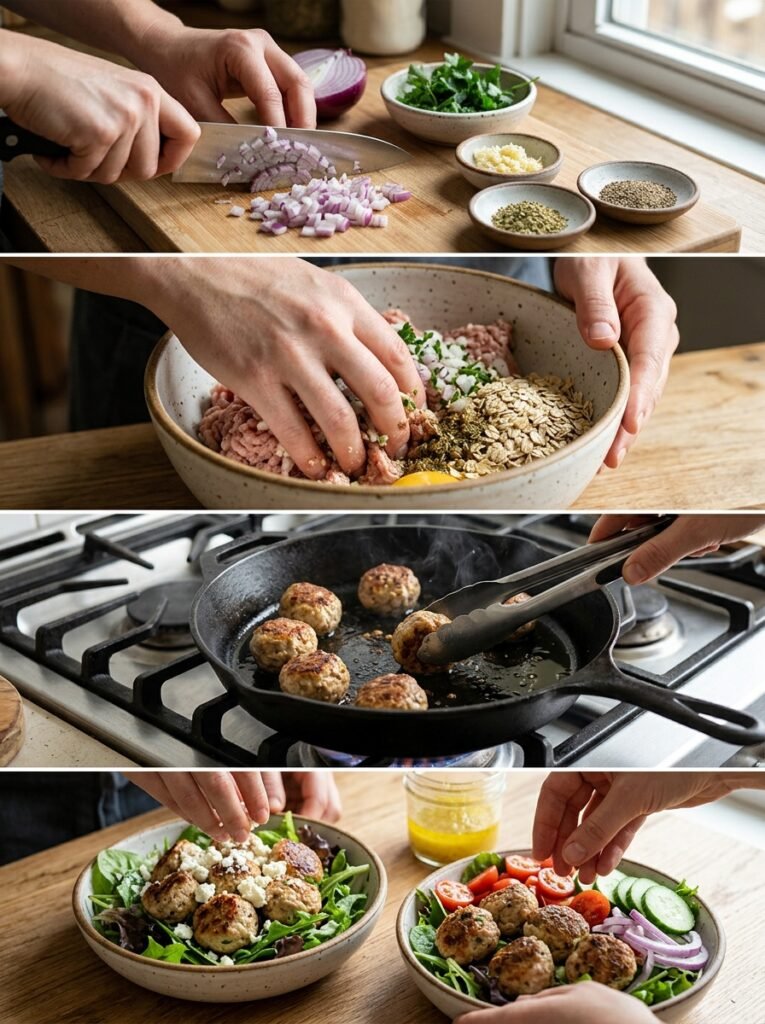 Easy High Protein Turkey Meatball Salad Bowls 14 Cooking turkey meatball salad bowls 202605102050