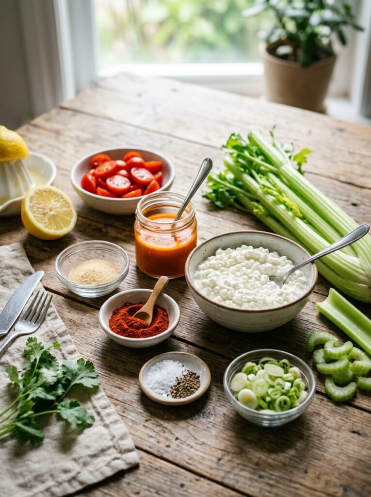 high protein cottage cheese buffalo celery boats 13 Cottage cheese buffalo celery boats 202605052204 1