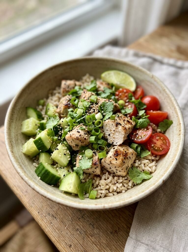 Cucumber chicken bowl recipe 202605021411