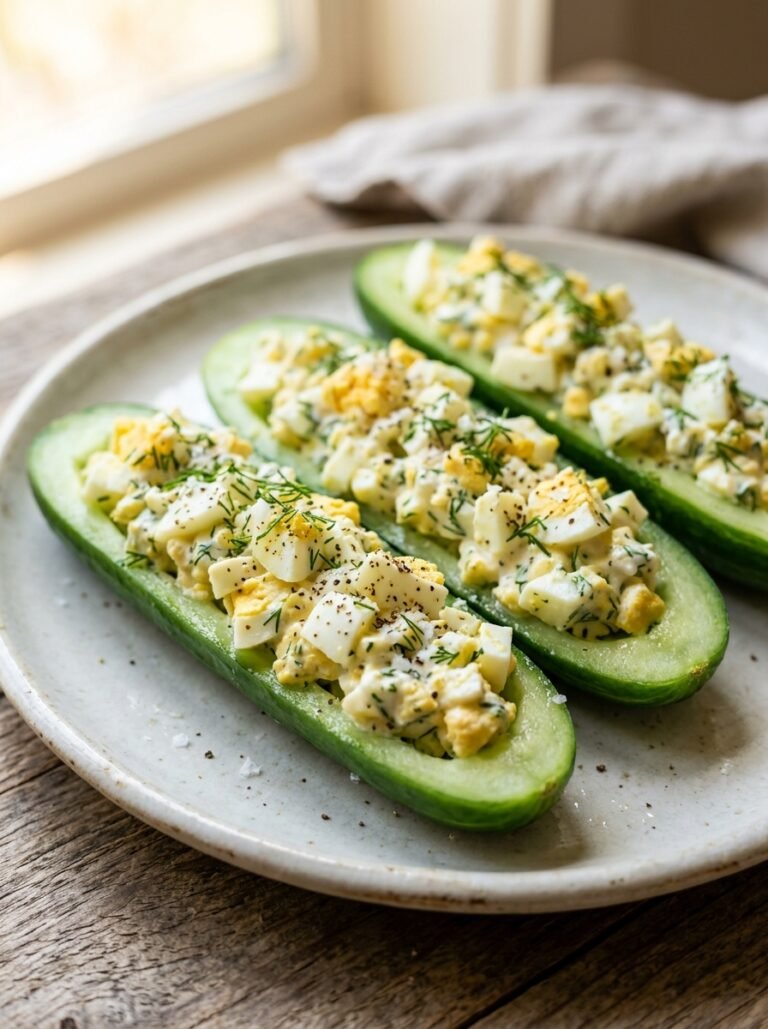 Egg salad cucumber snack boats 202606091312