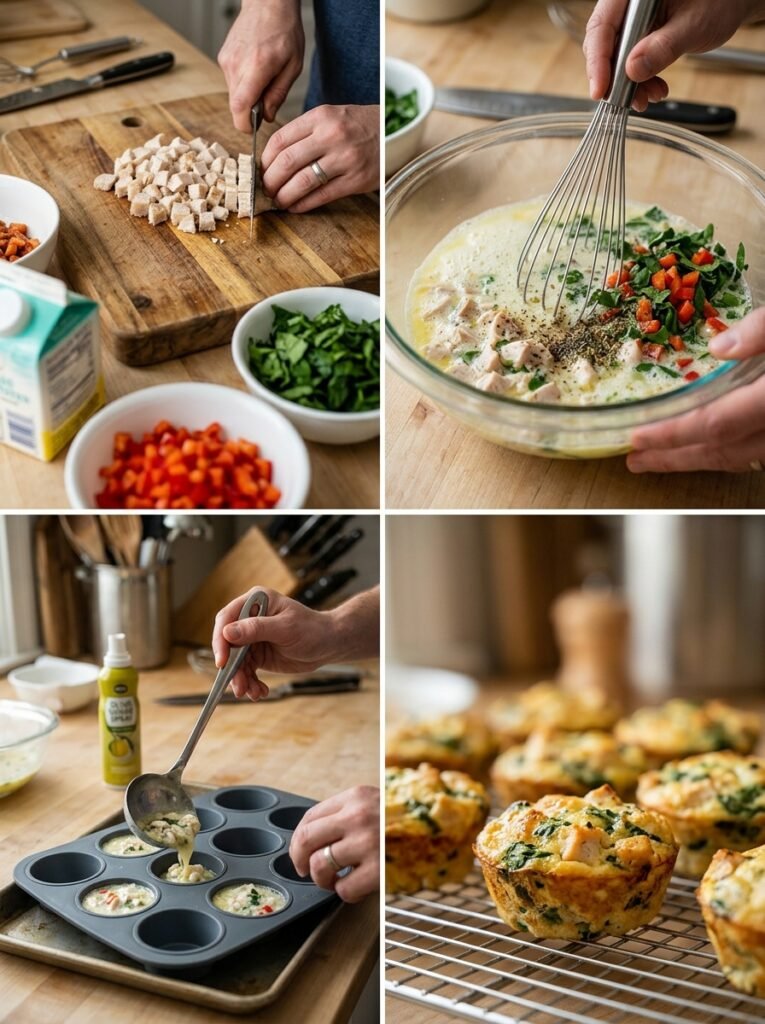 High Protein Low Calorie Egg White Chicken Muffins: The Ultimate Healthy Breakfast Recipe 14 Egg white chicken muffins cookin… 202605141505