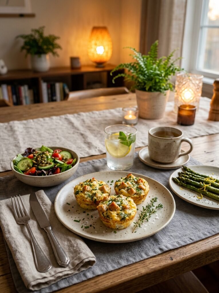 High Protein Low Calorie Egg White Chicken Muffins: The Ultimate Healthy Breakfast Recipe 15 Egg white chicken muffins setup 202605141505