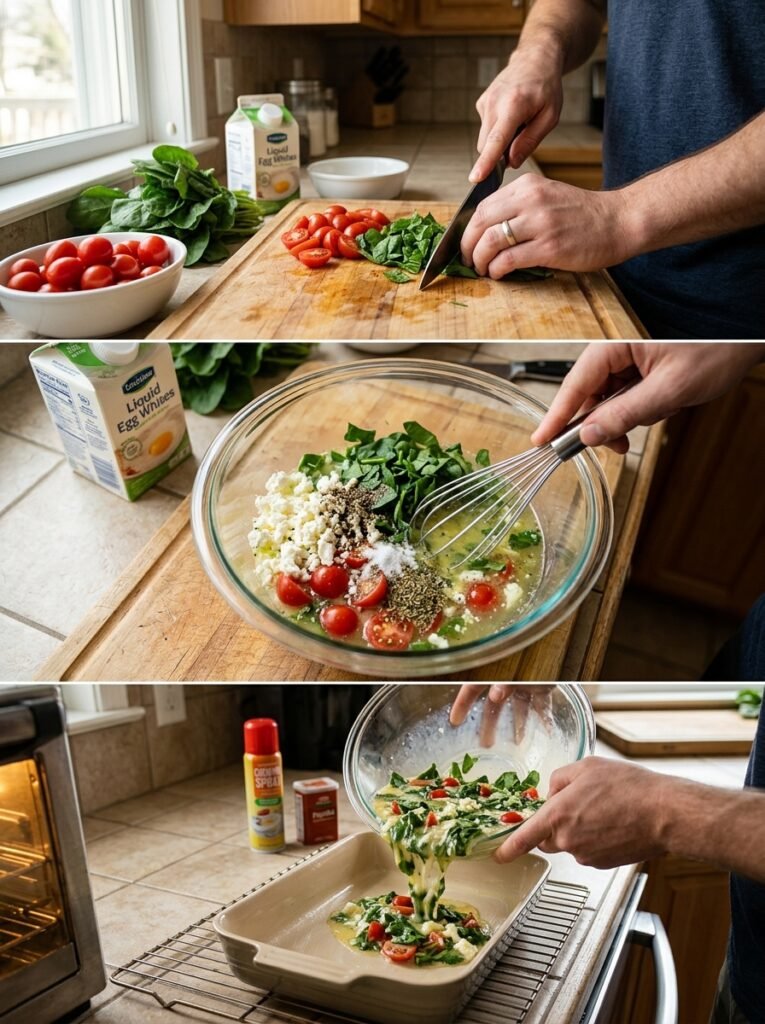High Protein Low Calorie Egg White Spinach Tomato Bake: A Healthy Recipe 14 Egg white spinach tomato bake 202605212121 1