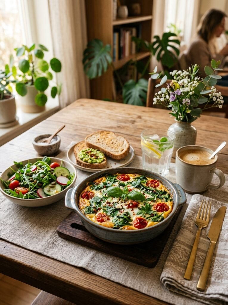 High Protein Low Calorie Egg White Spinach Tomato Bake: A Healthy Recipe 15 Egg white spinach tomato bake 202605212121 2