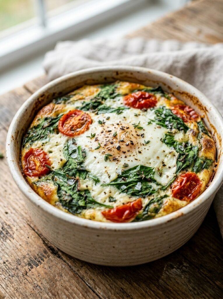 High Protein Low Calorie Egg White Spinach Tomato Bake: A Healthy Recipe 12 Egg white spinach tomato bake 202605212121