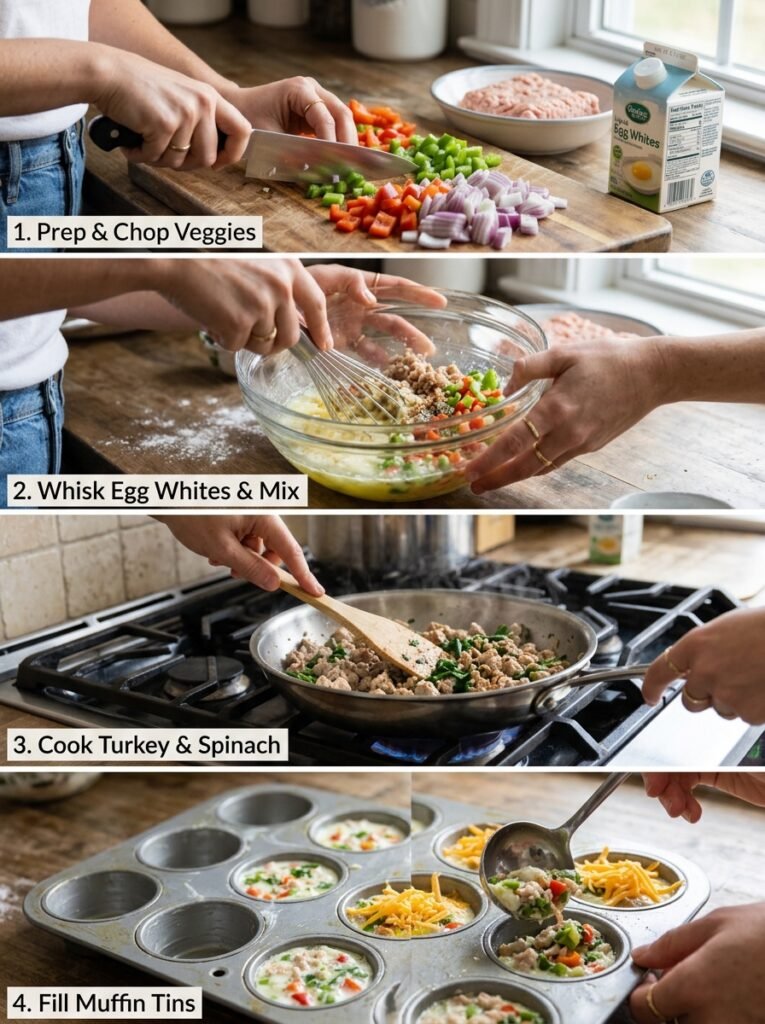 Easy High Protein Egg White Turkey Cups 14 Egg white turkey cups cooking 202606081500