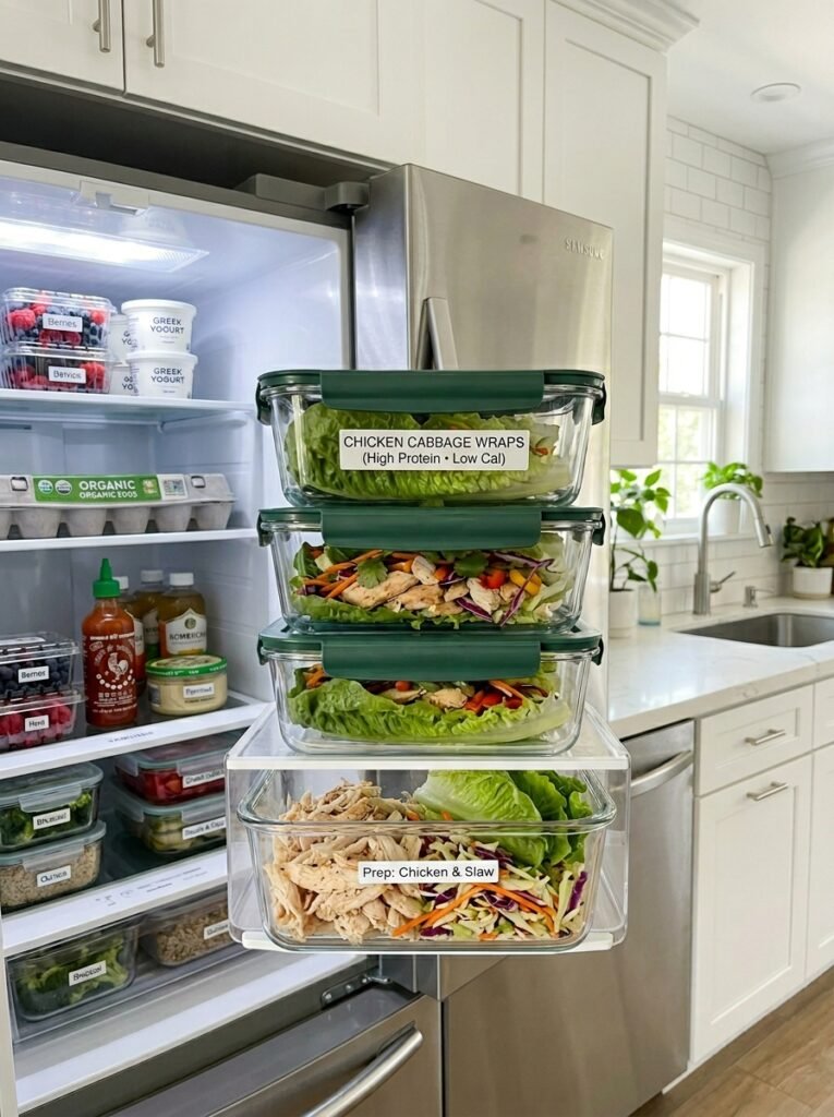 high protein low calorie chicken cabbage lettuce wraps 16 Food storage containers chicken … 202605051450