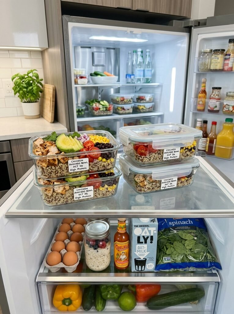 easy high protein chicken avocado protein bowls 16 Food storage containers chicken … 202605171347