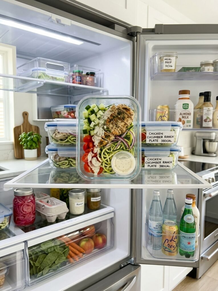 high protein low calorie chicken cucumber ranch plate: The Ultimate Healthy Dinner Recipe 16 Food storage containers chicken … 202605171838