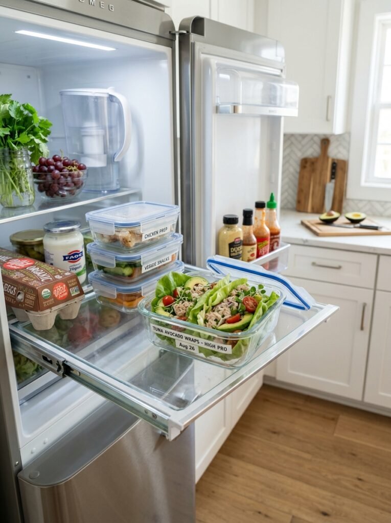 Easy High Protein Tuna Avocado Lettuce Wraps 16 Food storage containers fridge o… 202605212157