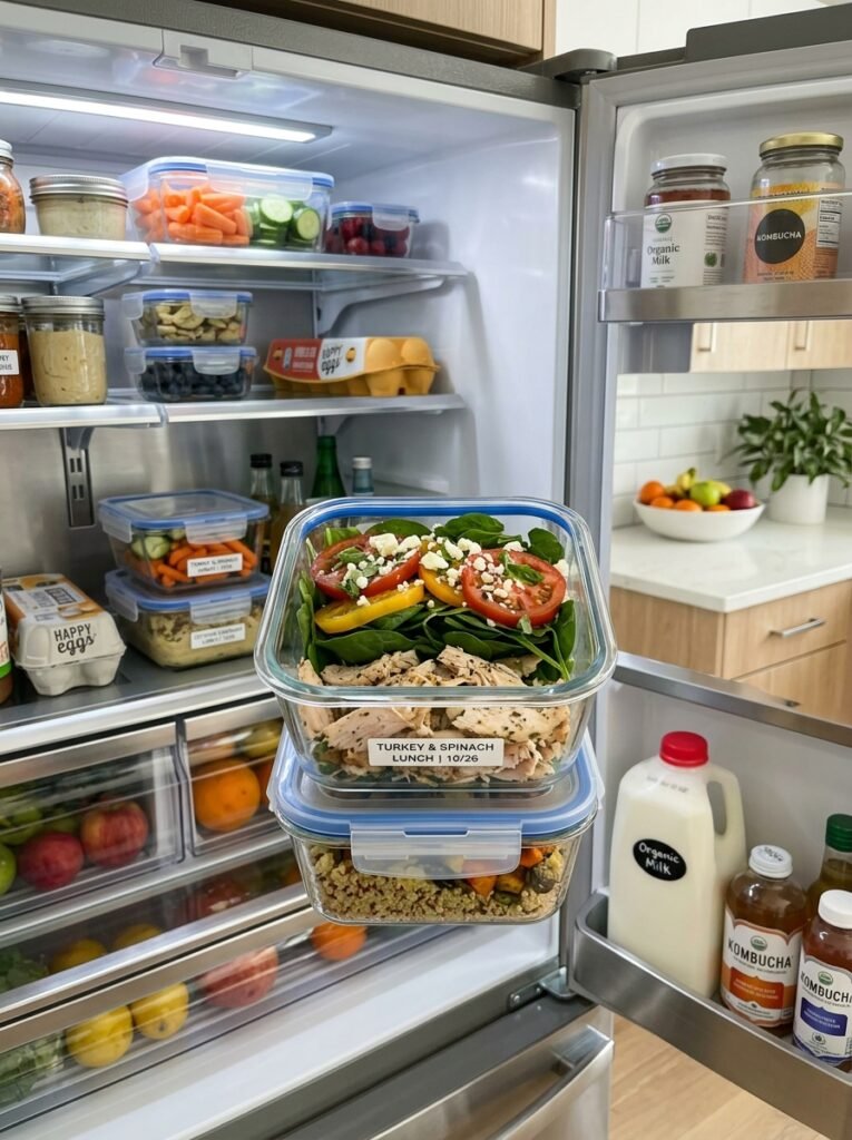 High Protein Turkey Spinach Tomato Lunch Stack 16 Food storage containers lunch stack 202605301359