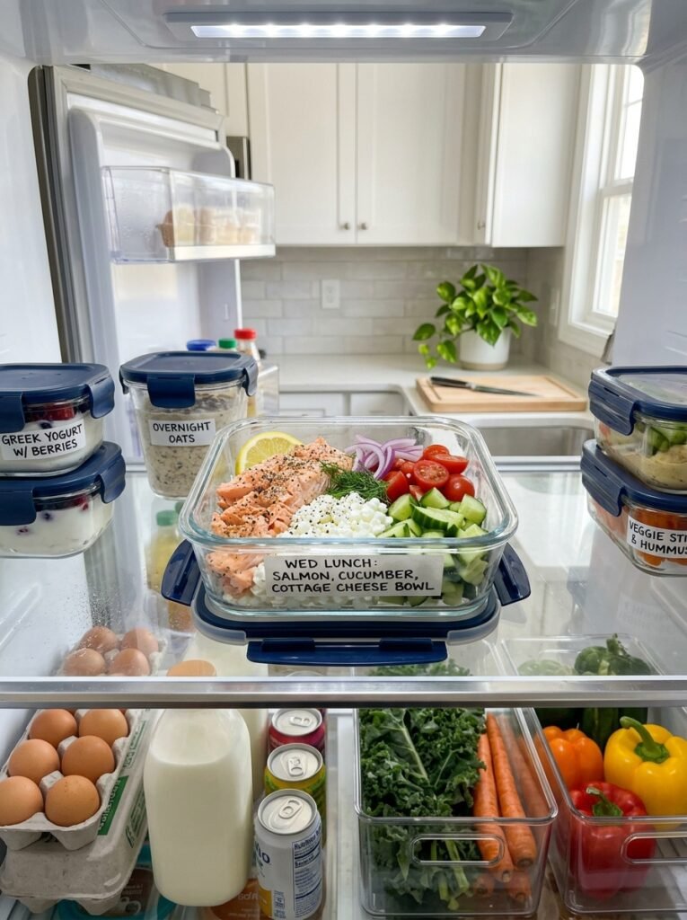 High Protein Salmon Cucumber Cottage Cheese Bowl 16 Food storage containers salmon bowl 202605311329