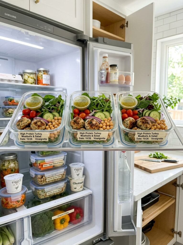 Easy High Protein Turkey Meatball Salad Bowls 16 Food storage containers turkey s… 202605102050