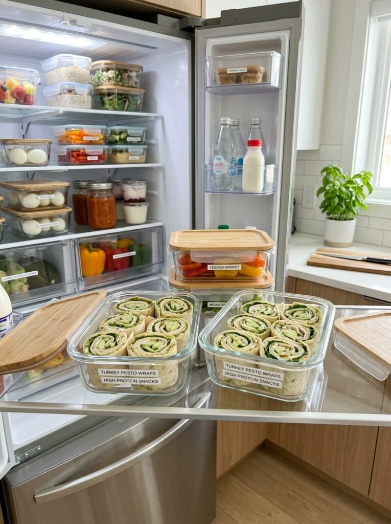 easy high protein turkey pesto cucumber wraps 16 Food storage containers turkey w… 202606101507