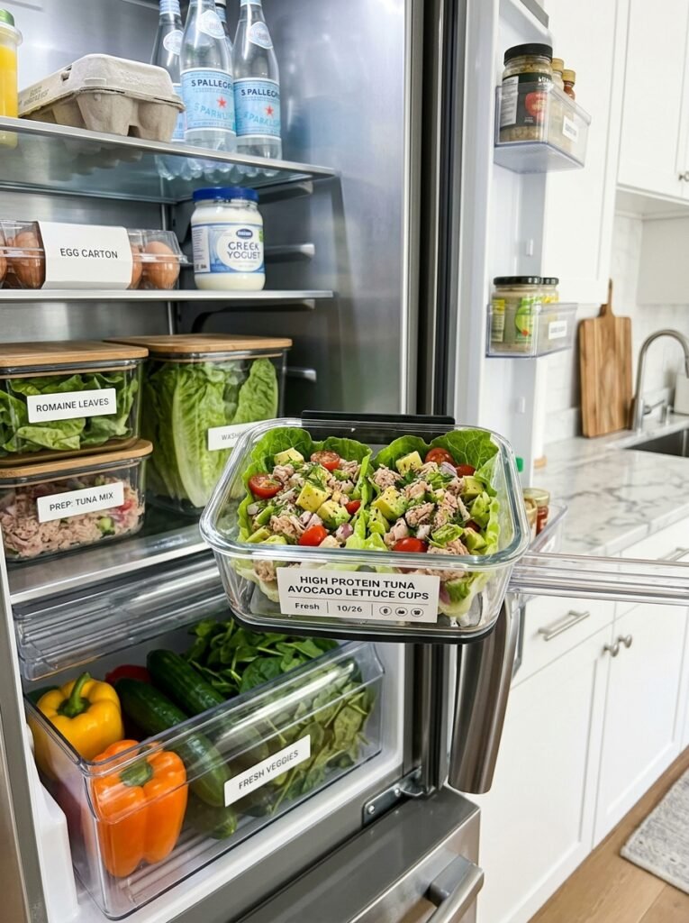 High Protein Low Calorie Tuna Avocado Lettuce Cups: A Fresh & Healthy Recipe 16 Food storage containers with high 202605081711