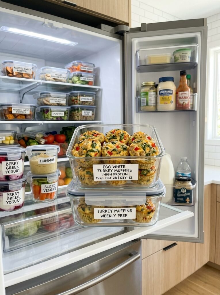 High Protein Egg White Turkey Lunch Muffins: A Complete Guide 16 Food storage containers with muf… 202605091409