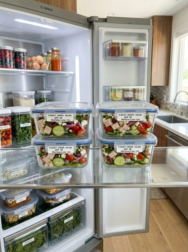 high protein low calorie turkey cucumber greek salad: high protein low calorie turkey cucumber greek salad 16 Food storage containers with salad 202605112322