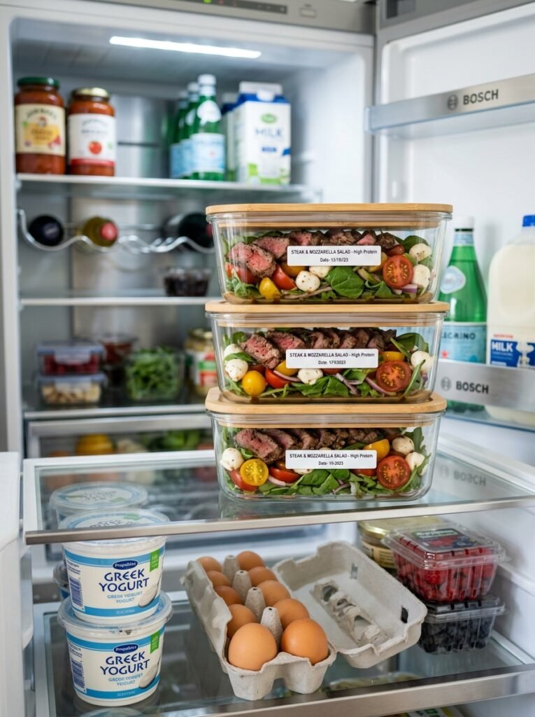 Food storage containers with salad 202606061513