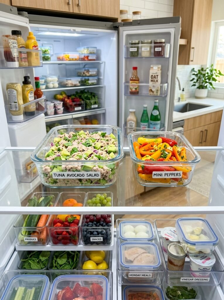 high protein tuna avocado mini peppers 16 Food storage containers with tuna 202605041421