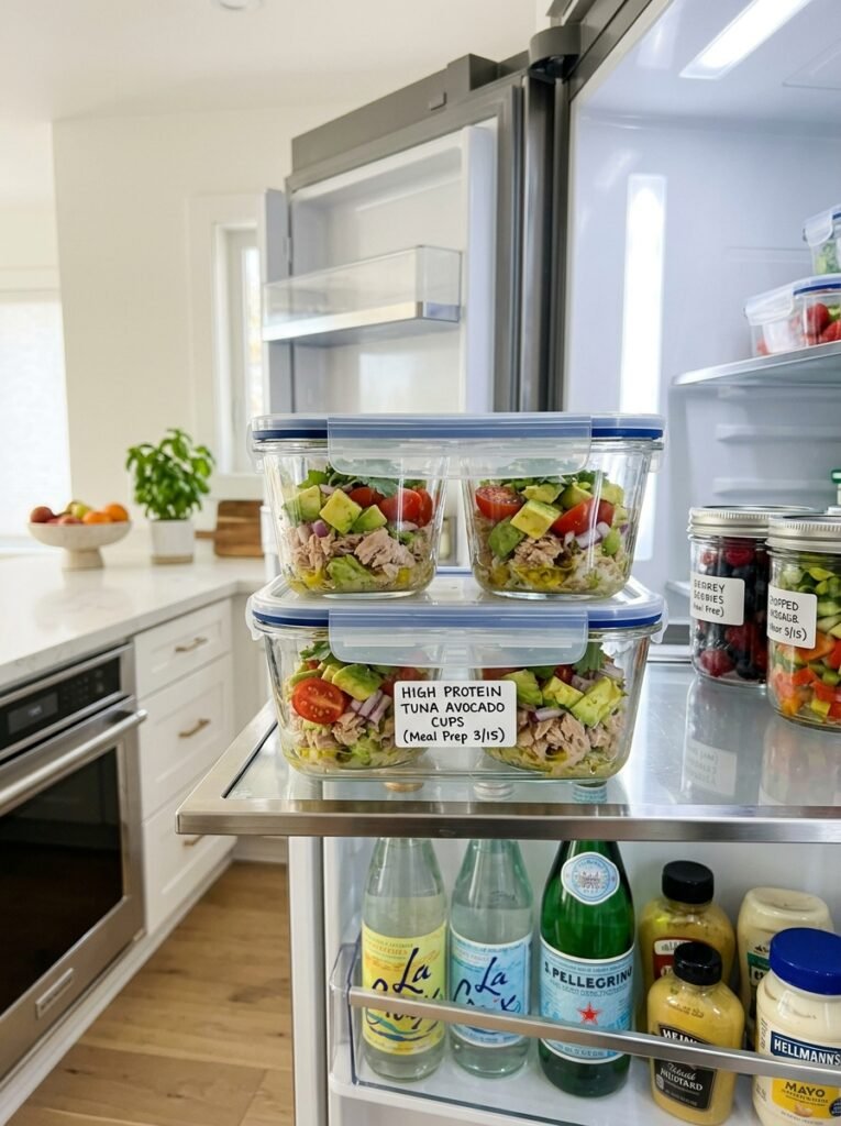 Easy High Protein Tuna Avocado Tomato Cups 16 Food storage cups with tuna 202605051503