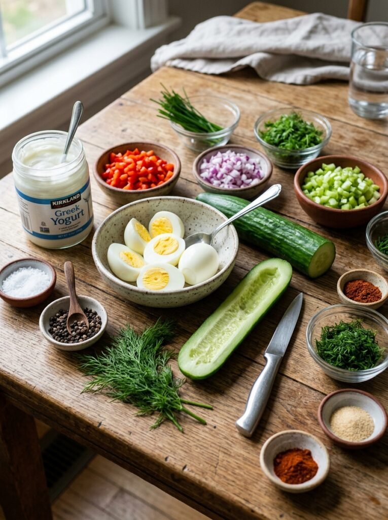 Fresh ingredients for egg salad 202606091312