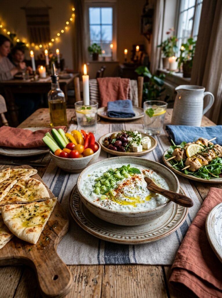 High Protein Greek Yogurt Cucumber Tzatziki Dip 15 Greek yogurt tzatziki dip setup 202606111315