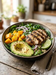 Grilled chicken mango avocado bowl 202605021407