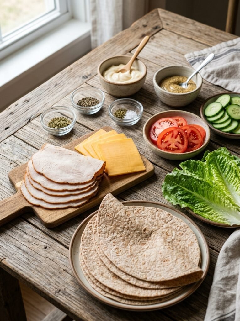 Turkey and Cheese Lunch Wraps: Easy Homemade Recipe 13 Ingredients for Turkey Cheese Wraps 202605021355