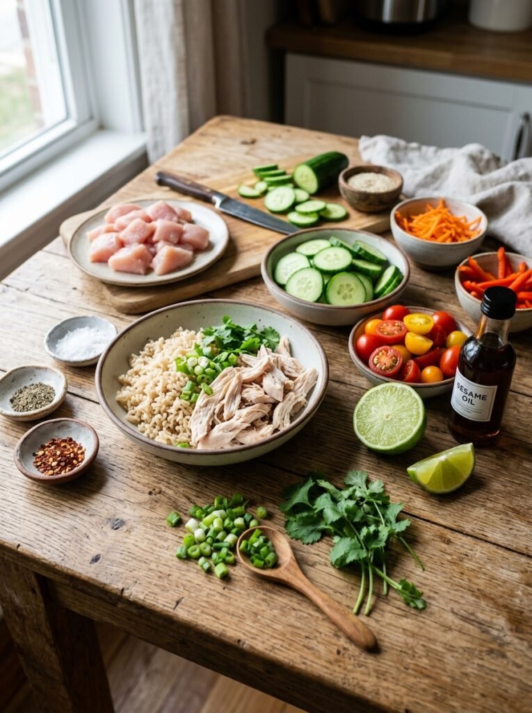 Ingredients for chicken bowl 202605021412