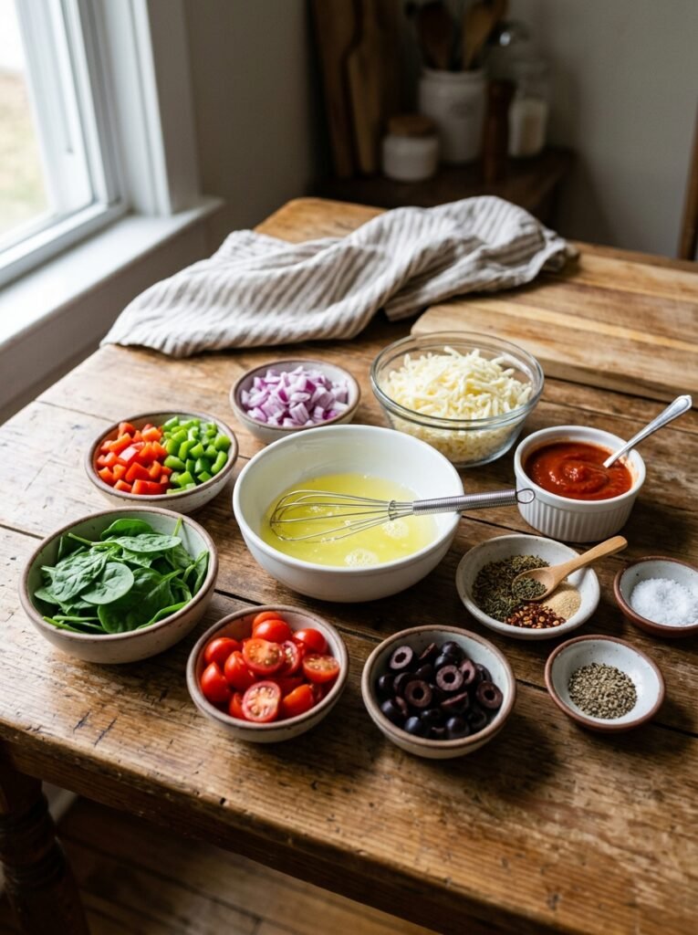 High Protein Egg White Pizza Snack Cups 13 Ingredients for egg white pizza 202605222326