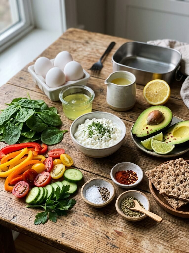 high protein egg white cottage cheese lunch box: A Complete Homemade Recipe 13 Ingredients for lunch box 202606041411