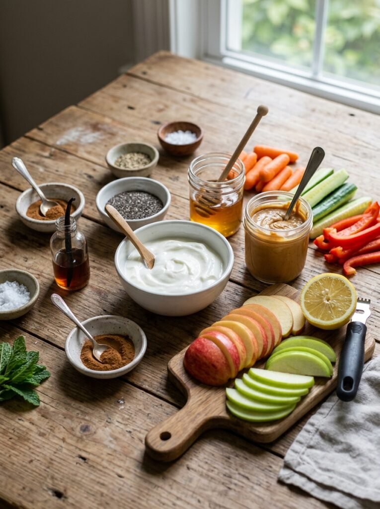high protein peanut butter yogurt apple dip 13 Ingredients for peanut butter yo… 202605131356