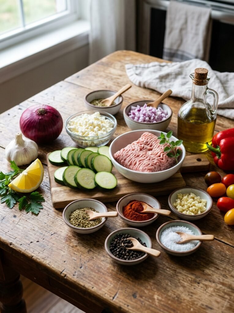 easy high protein turkey zucchini feta skillet 13 Ingredients for turkey zucchini … 202606041449