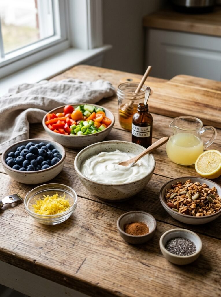 Ingredients for yogurt cups 202605051429